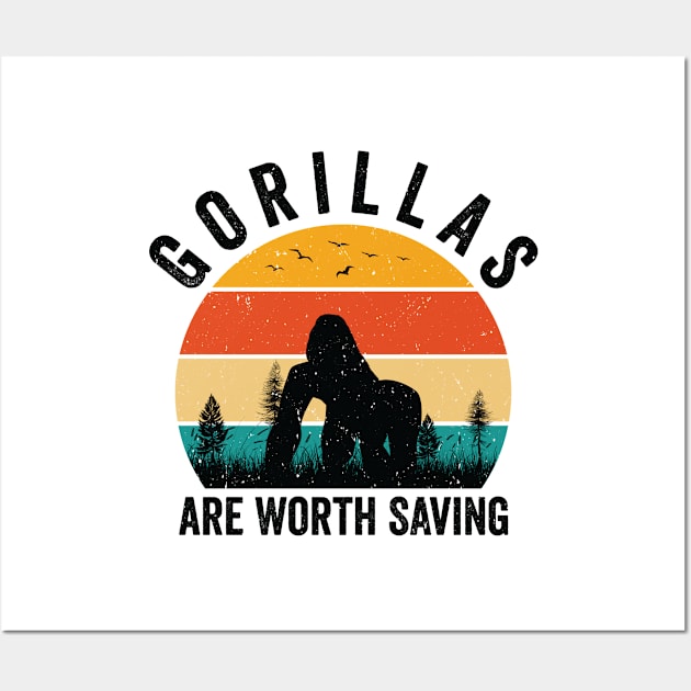 World Wildlife Day Gorilla Wildlife Animal Conservation Wall Art by Tom´s TeeStore